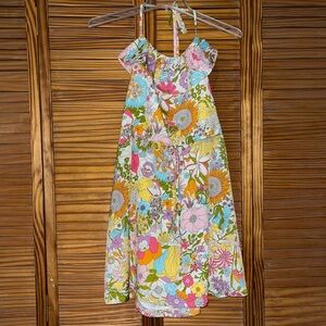 Liberty of London for Target Floral Ruffle Halter Dress Tie Elastic‎ Waist  XS